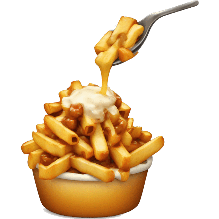 Poutine qui mange une poutine emoji