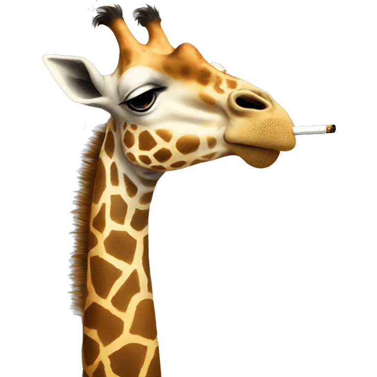 giraffe smoking  emoji