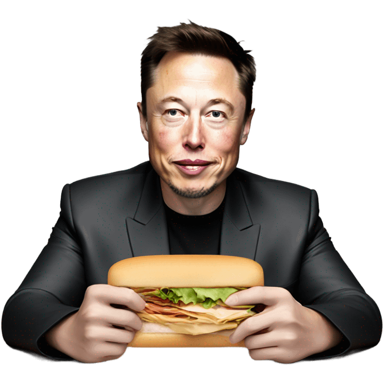 Elon Musk eating a sandwich  emoji