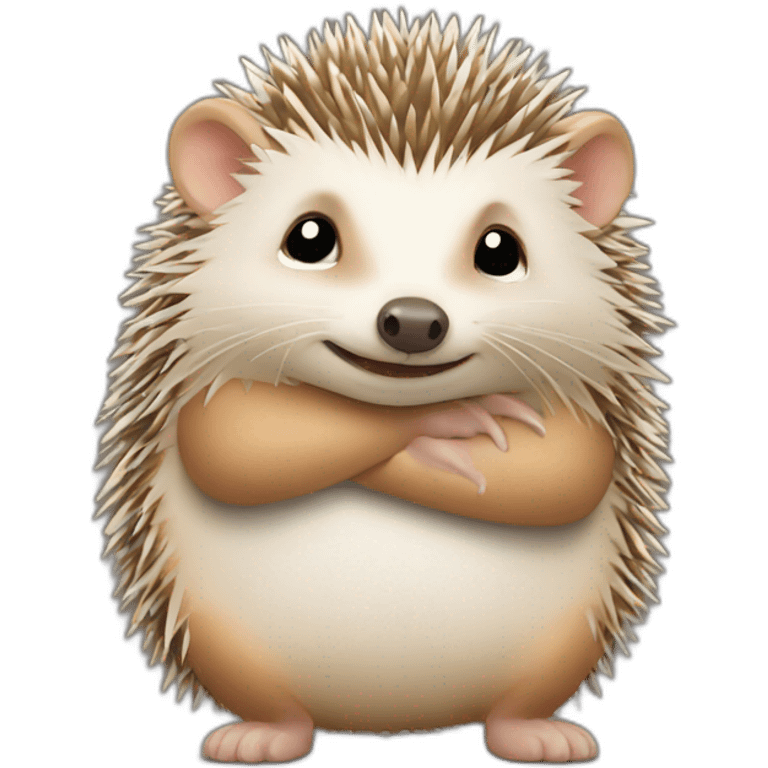 Hedgehog hugging emoji