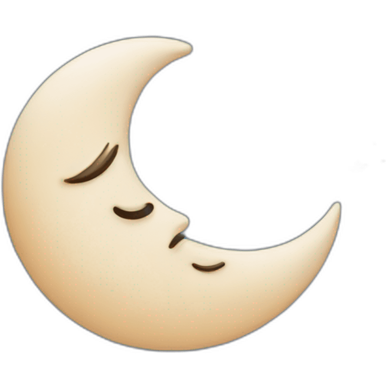 Sleeping crescent moon emoji