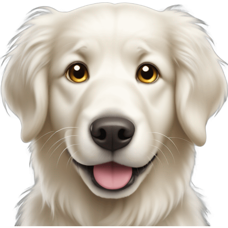 White golden retriever  emoji