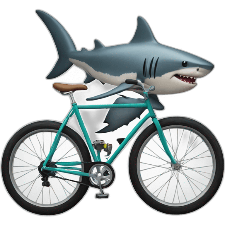 shark on a bike emoji