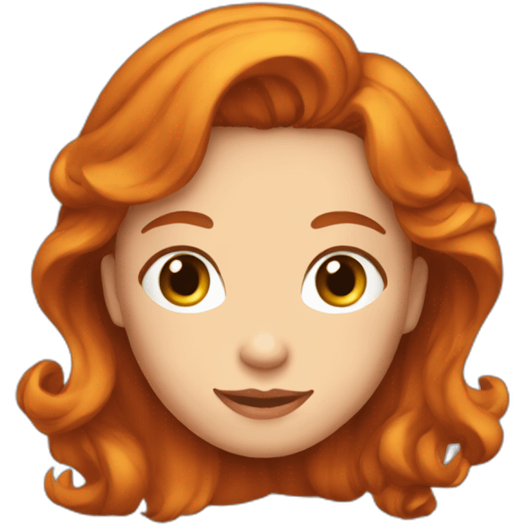 Une fille rousse folle emoji