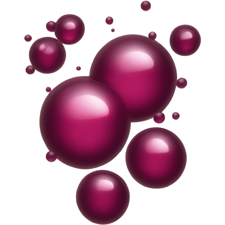 burgundy bubbles emoji