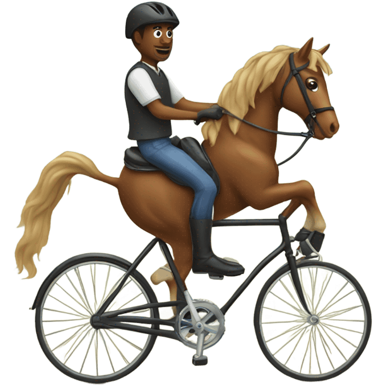 Horse riding a bicycle  emoji