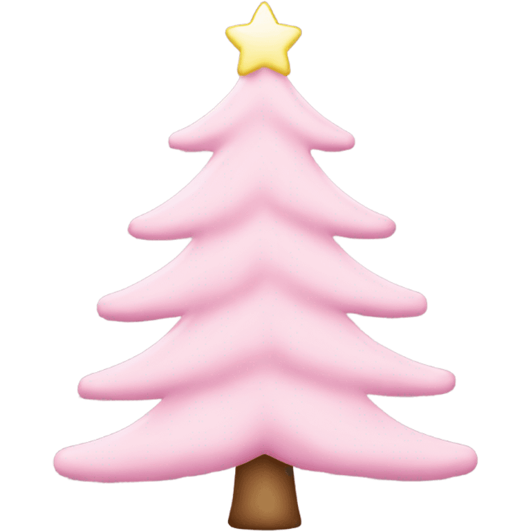 Light pink Christmas tree emoji