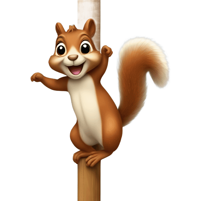 Squirrel dancing on pole emoji