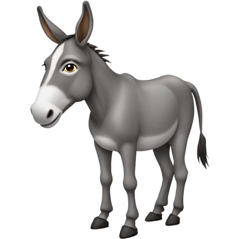 A donkey with heels on emoji