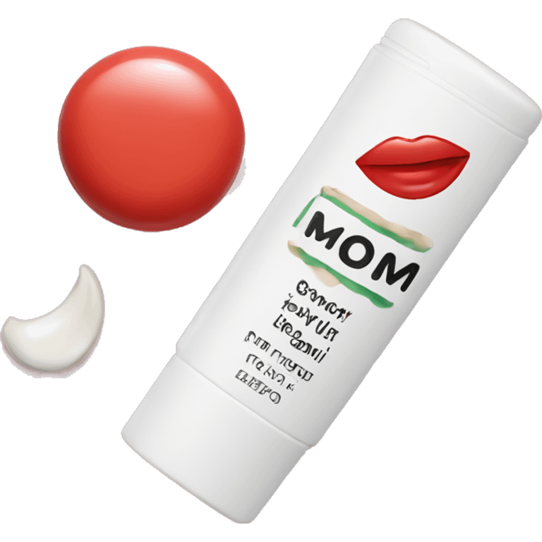 lip balm with label emoji