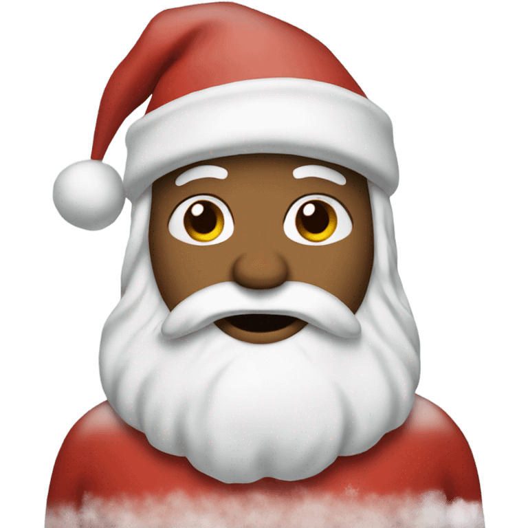 Santa covered in snow  emoji