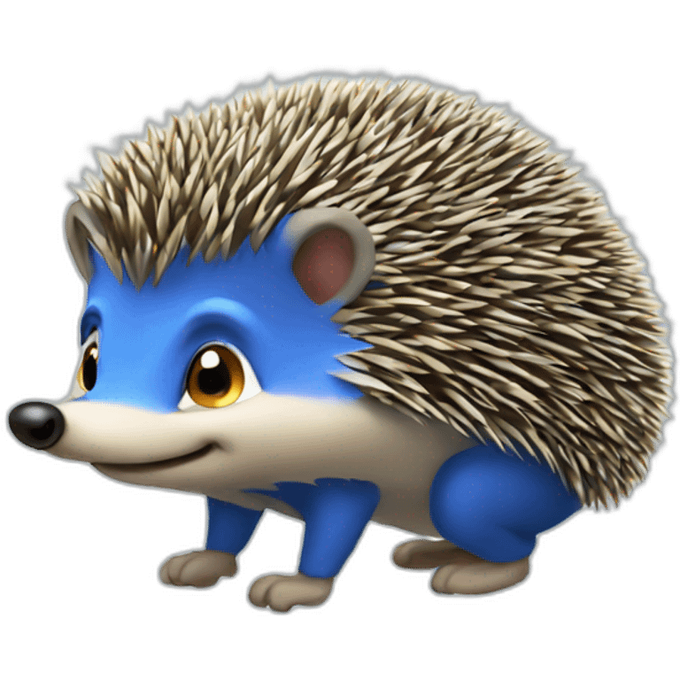 A blue hedgehog emoji