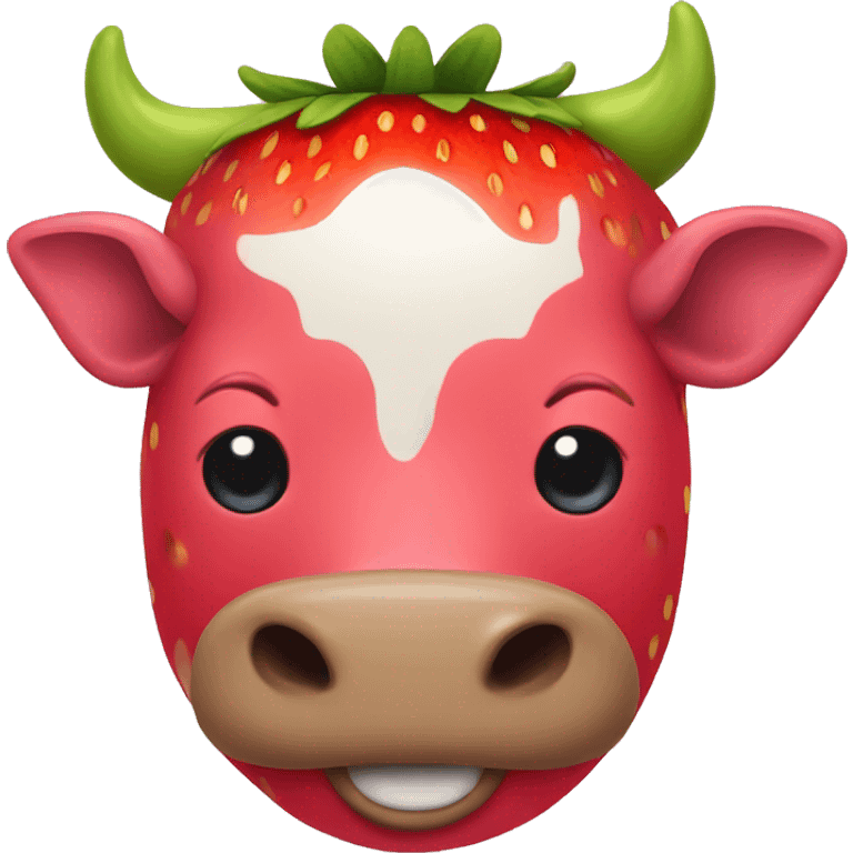 Strawberry cow  emoji