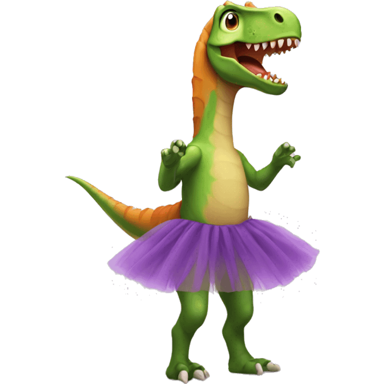 Dinosaur in a tutu  emoji