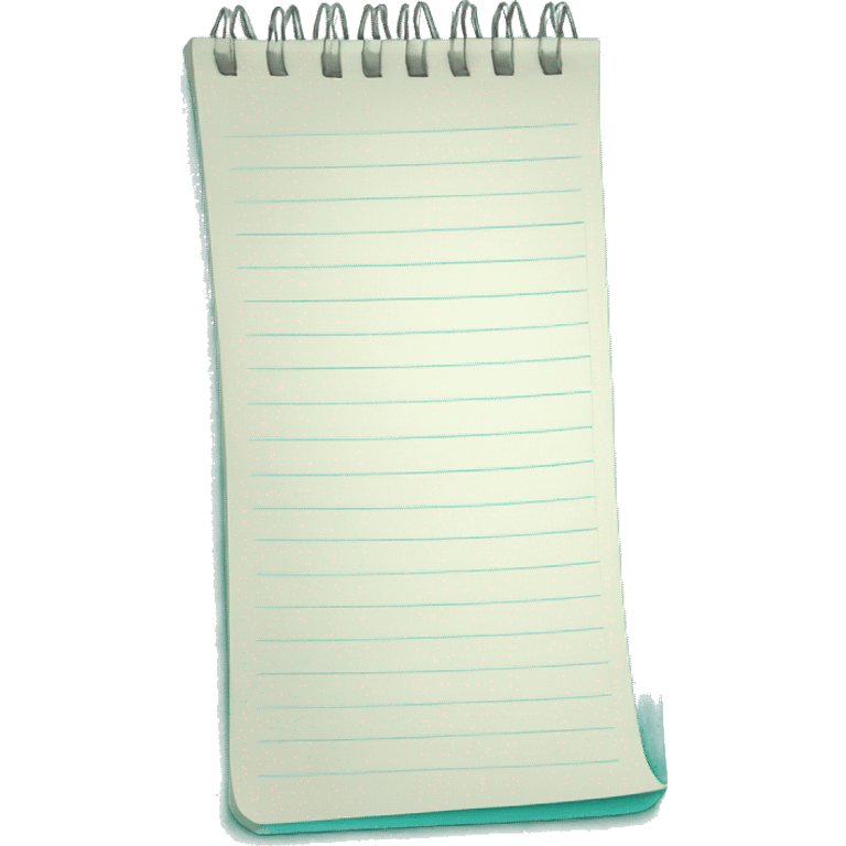 closed cyan notepad emoji