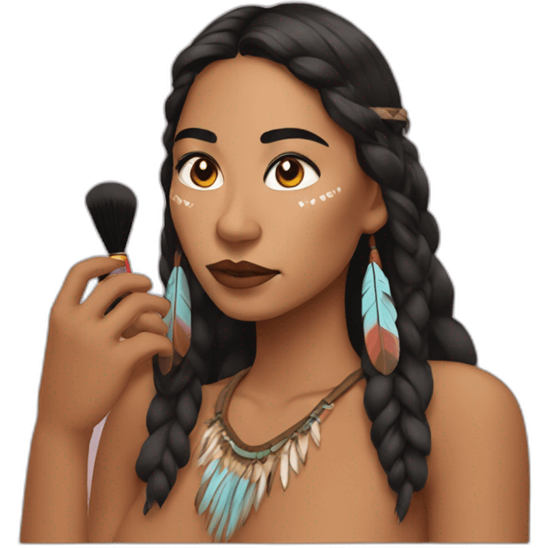 Native American Doing Makeup emoji