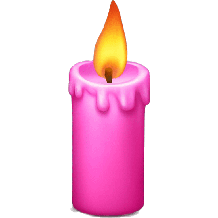 Pink candle flame  emoji