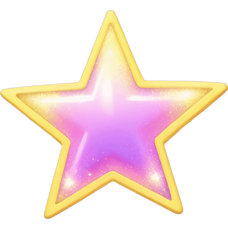 Light pink , purple and yellow Magic star sparkles emoji