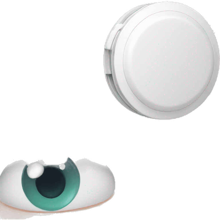 dual compartment prescription contact lens case emoji