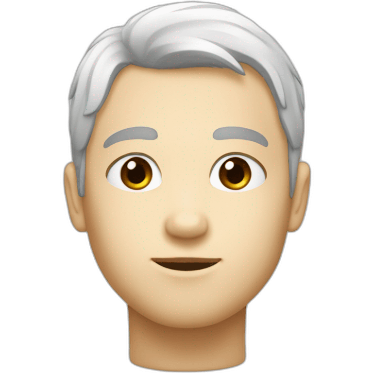 Garçon blanc cheveux noirs et des yeux marron emoji