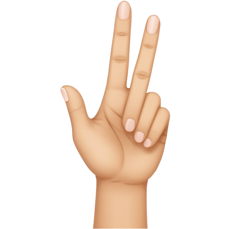 Hand raising 3 fingers (thumb and pinky are down) emoji