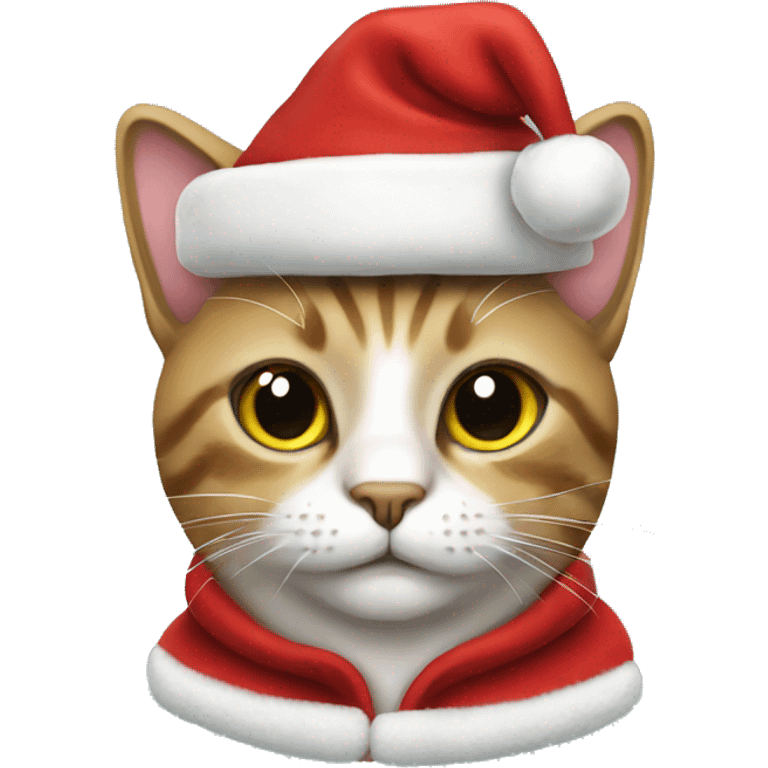 Cat in santa clothes  emoji