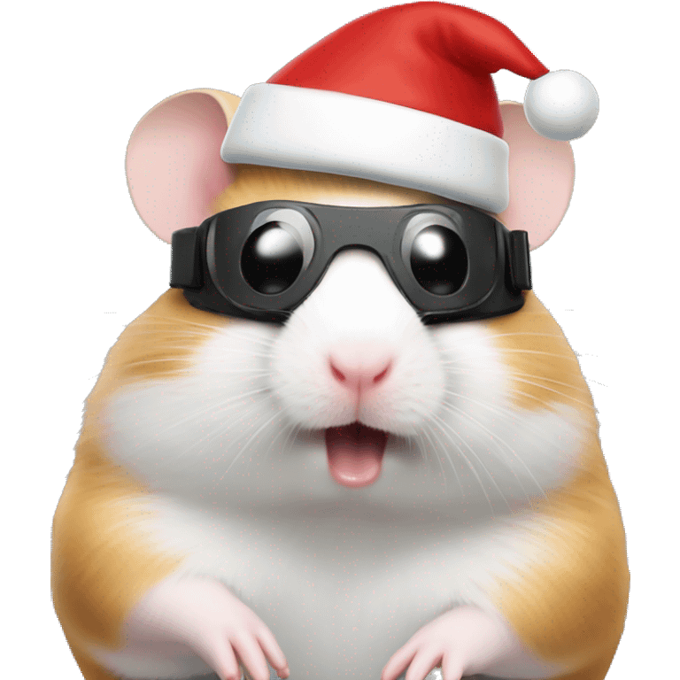 full body hamster in vr headset christmas emoji