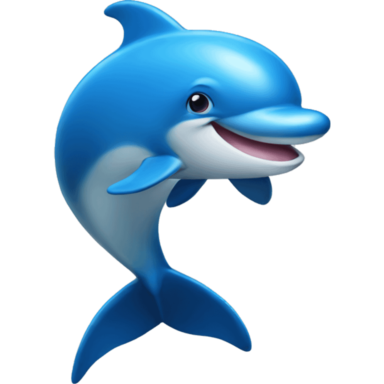 Blue Dolphin Front facing emoji