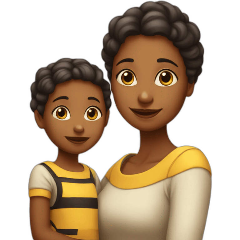 Bees Mother and daughter 2 years emoji