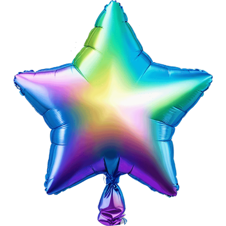 Iridescent foil balloon star emoji