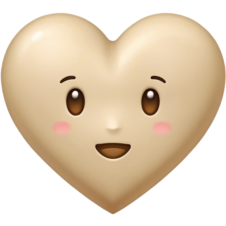 Beige heart emoji