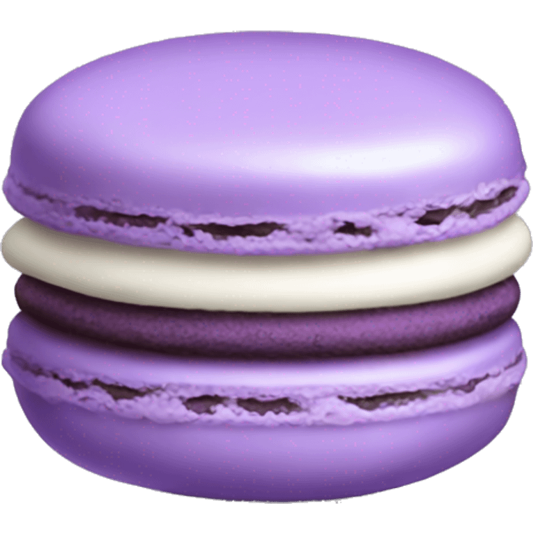 Realistic pastel purple macaroon emoji