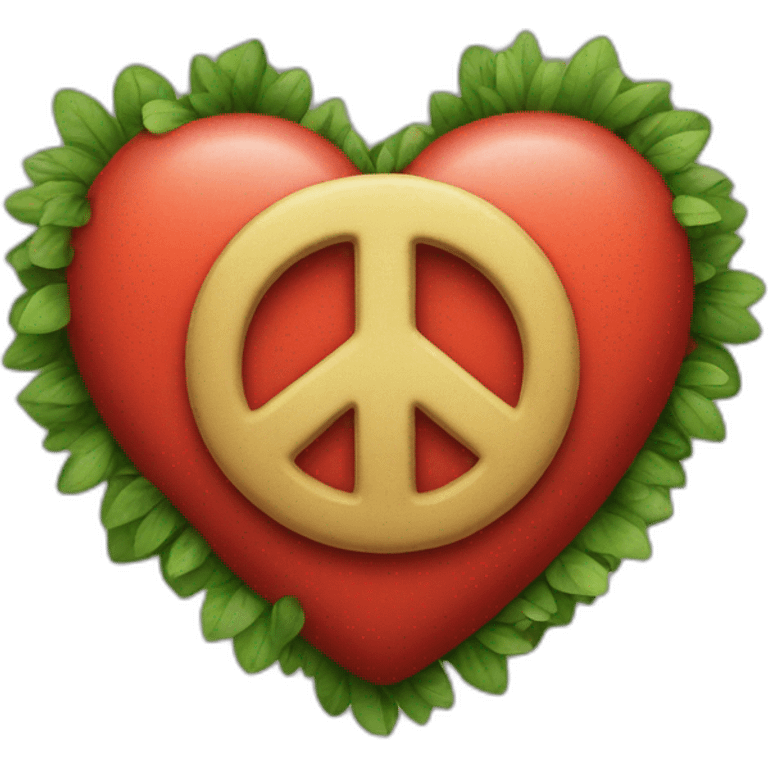 Heart and peace emoji