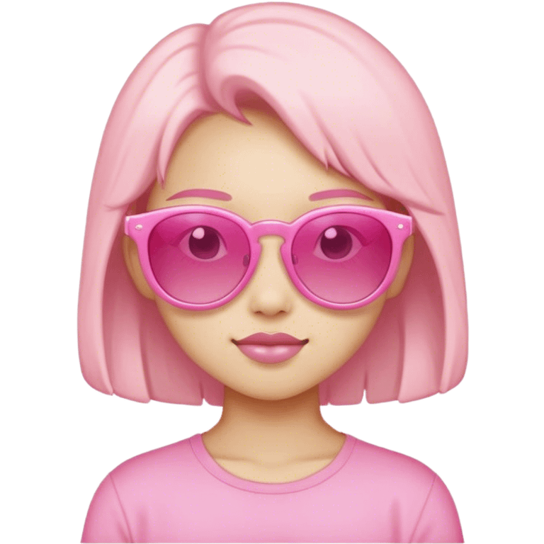 Cute kawai pink sunglasses emoji