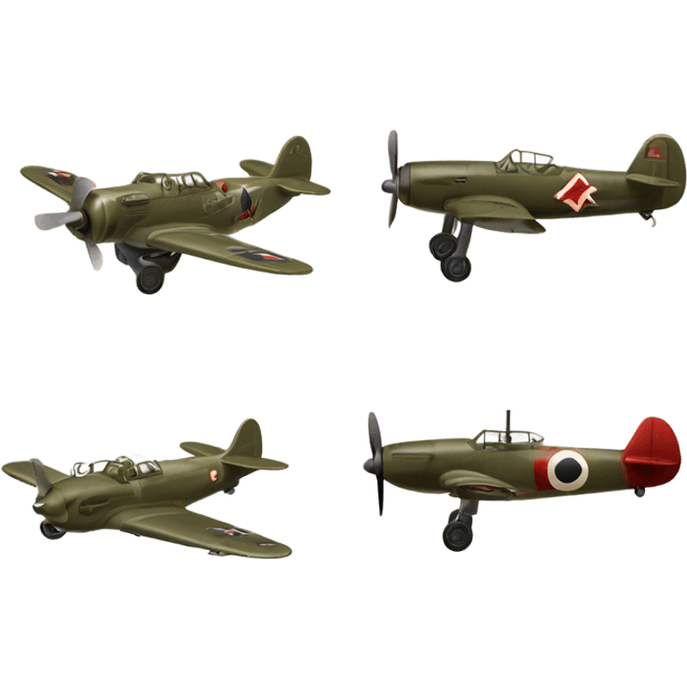 A ww2 fighter plane and tanks emoji