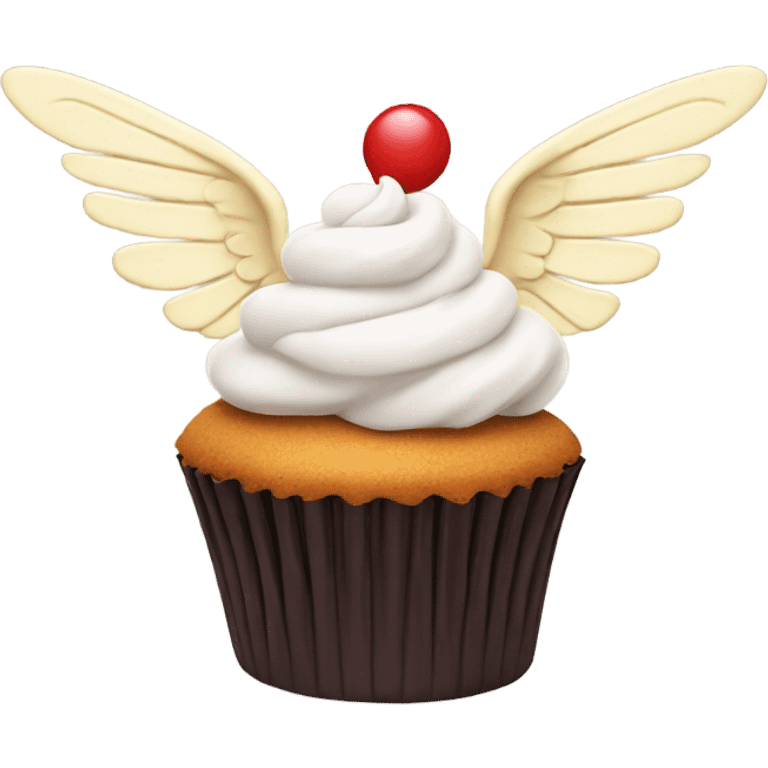 Cupcake with wings emoji