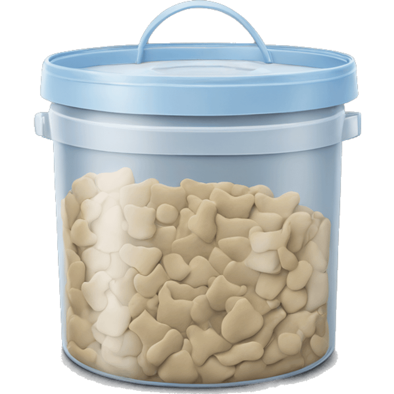 Cat litter in a plastic canister emoji