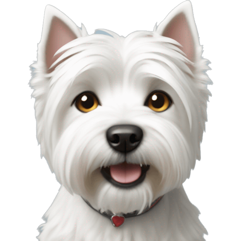 A Westie dog emoji