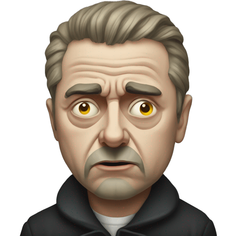 Sad face Francis Bacon style emoji