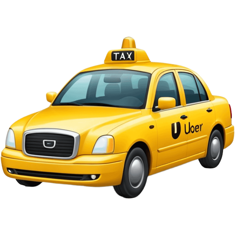 uber taxi yellow emoji