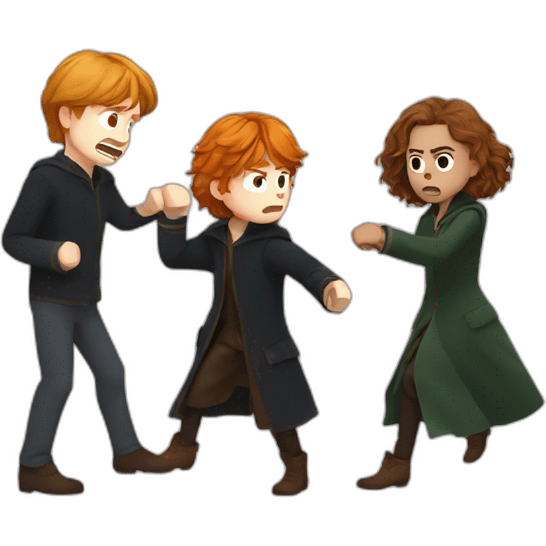 Hermione granger punches Ron Weasley emoji