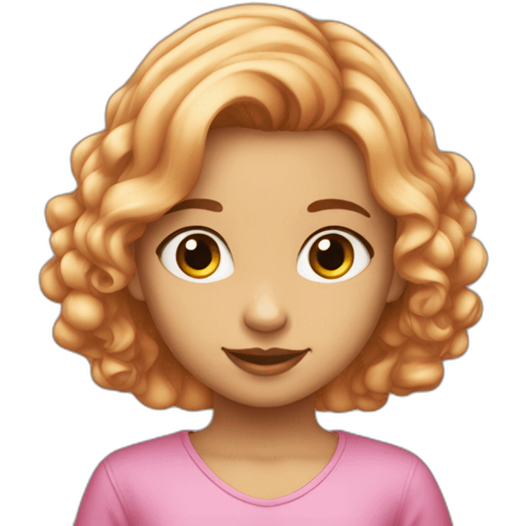 anya cheveux rose enfant emoji