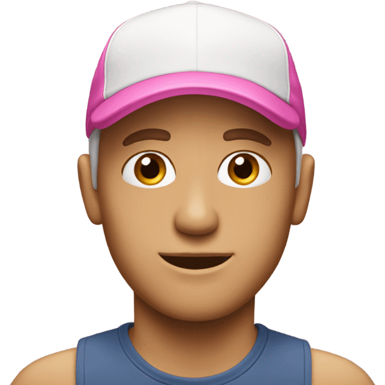 white guy with pink cap emoji