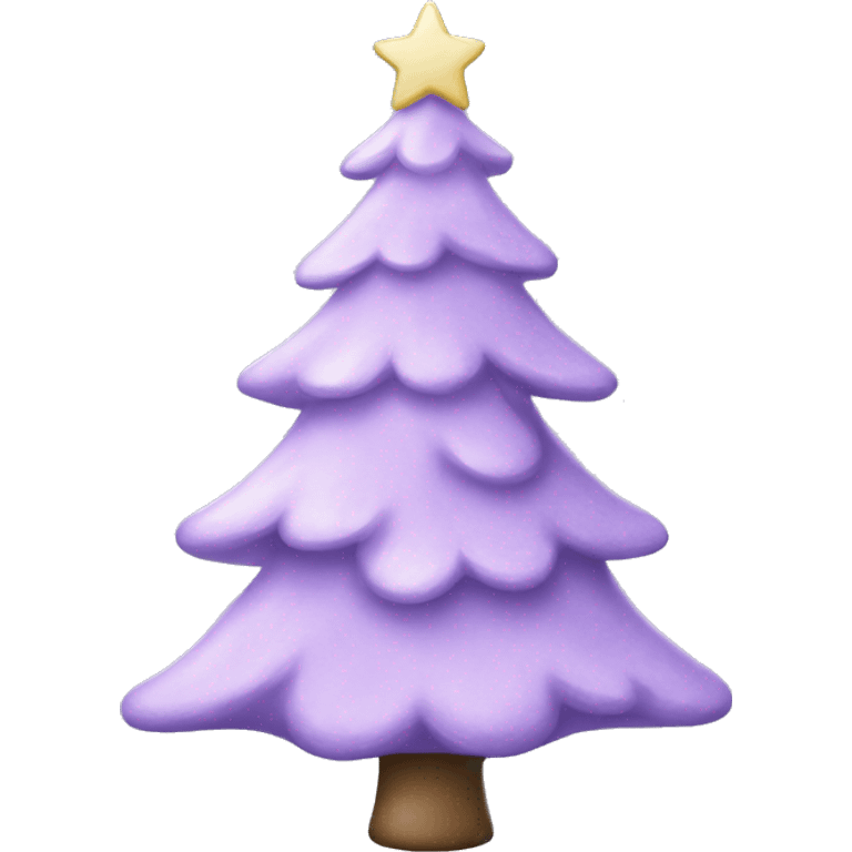 Pastel purple christmas tree emoji