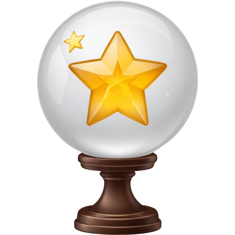 fotball crystall ball with stars on the small stand emoji