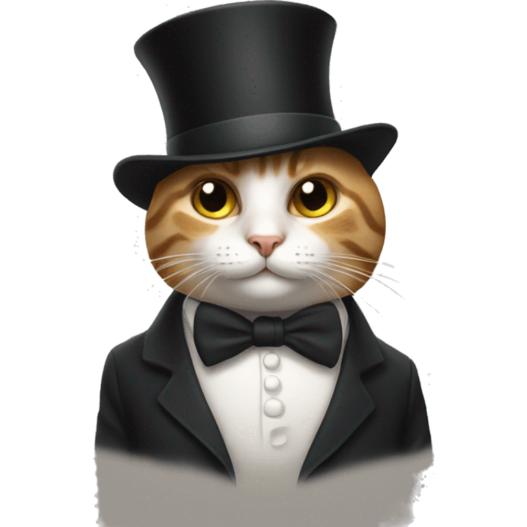 Cat with a top hat emoji