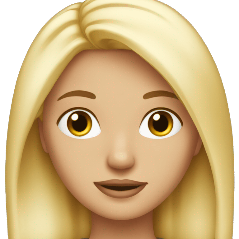 Beautiful blonde girl  emoji