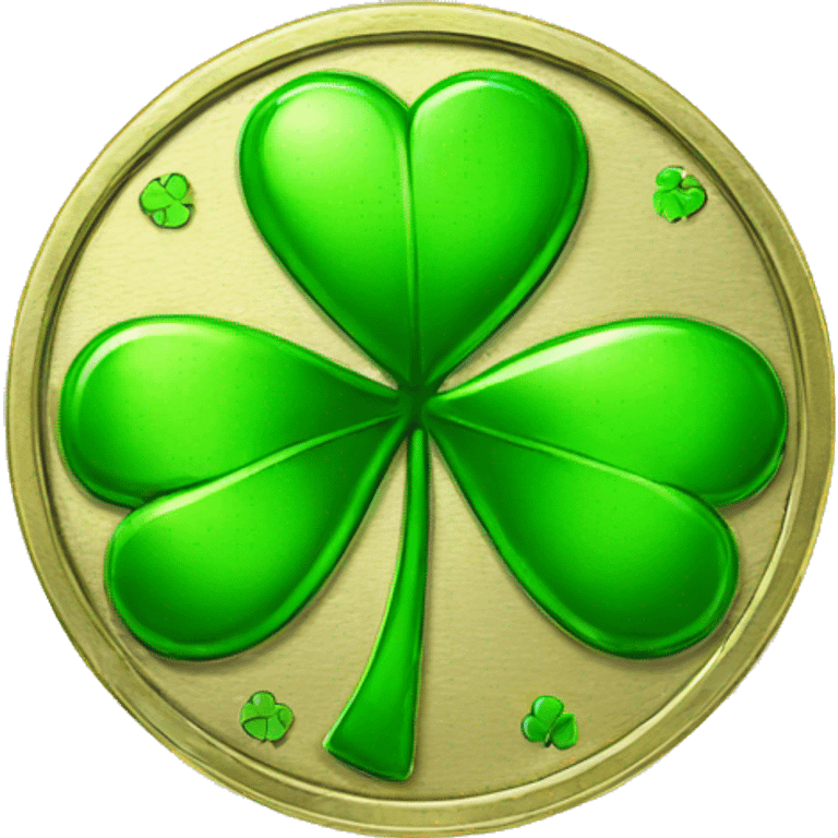 coin with Shamrock emoji