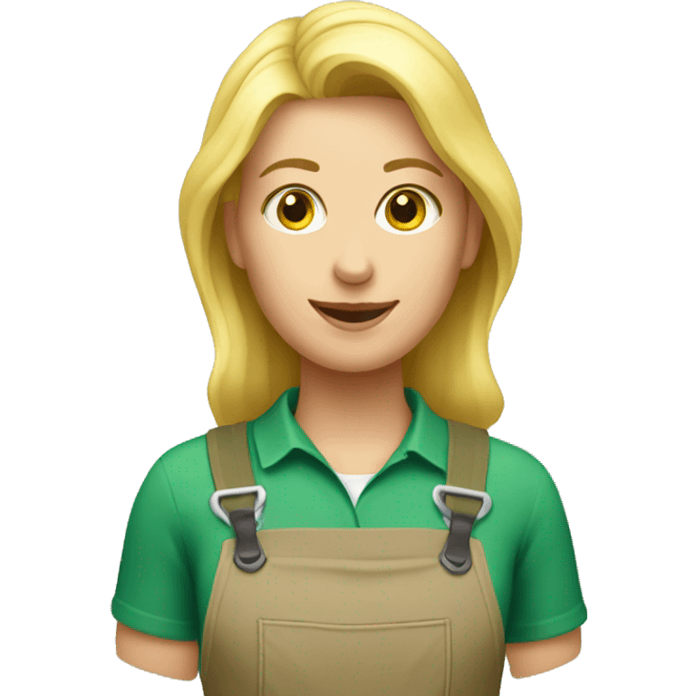 Blonde woman gardener emoji