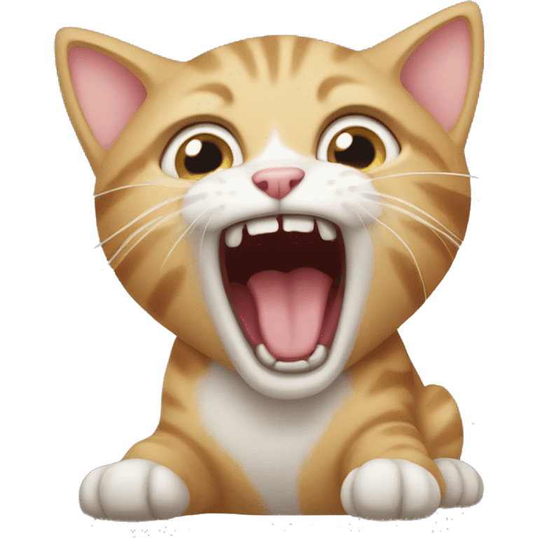 Screaming kitten emoji